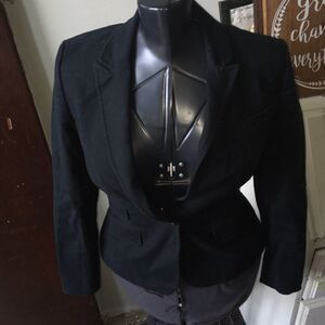 Banana Republic Factory black stretch 6P blazer